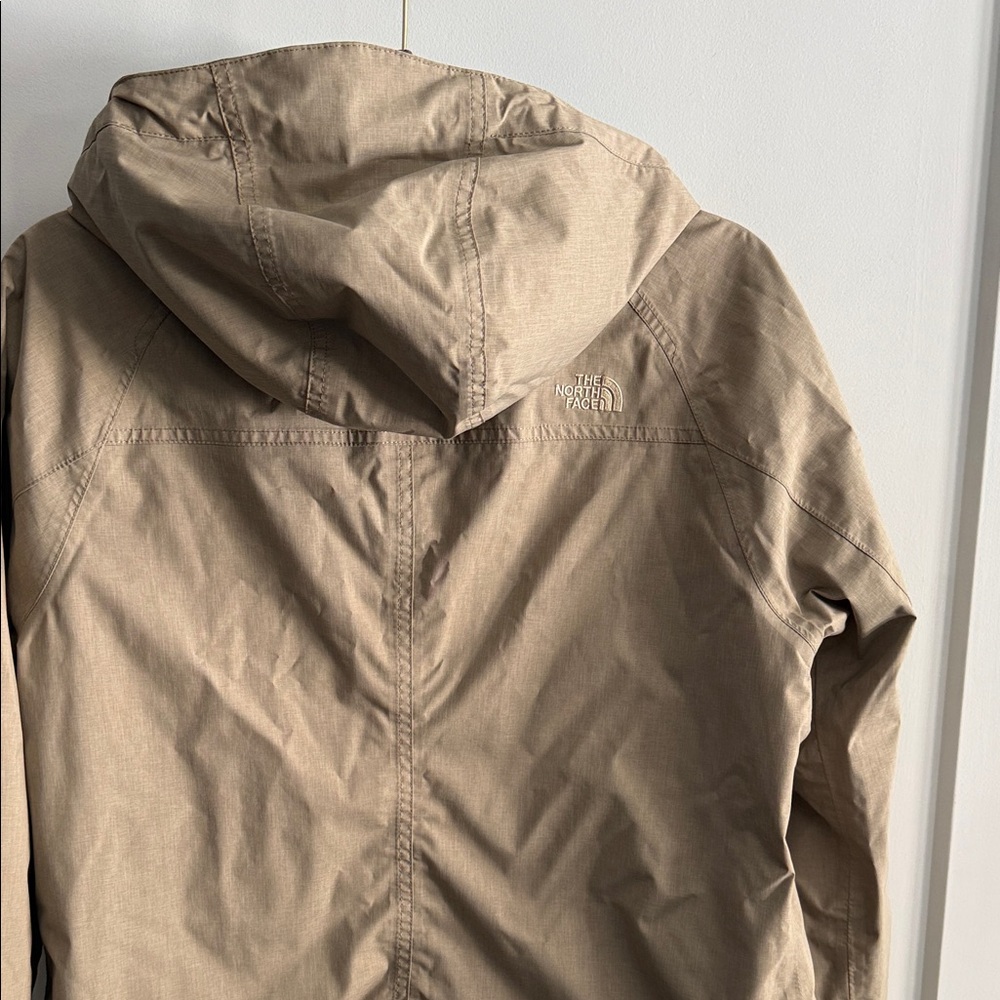 The North Face Khaki Jacket with Teal Lining - Picture 6 of 8